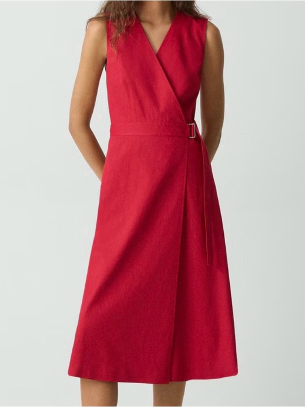 THEORY SLEEVELESS A-LINE WRAP DRESS******SIZE: 2